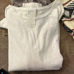 White Heather Long Sleeve Shirt- women size Medium